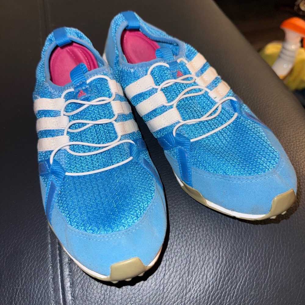 Adidas Vibrant Blue and White Running Shoes